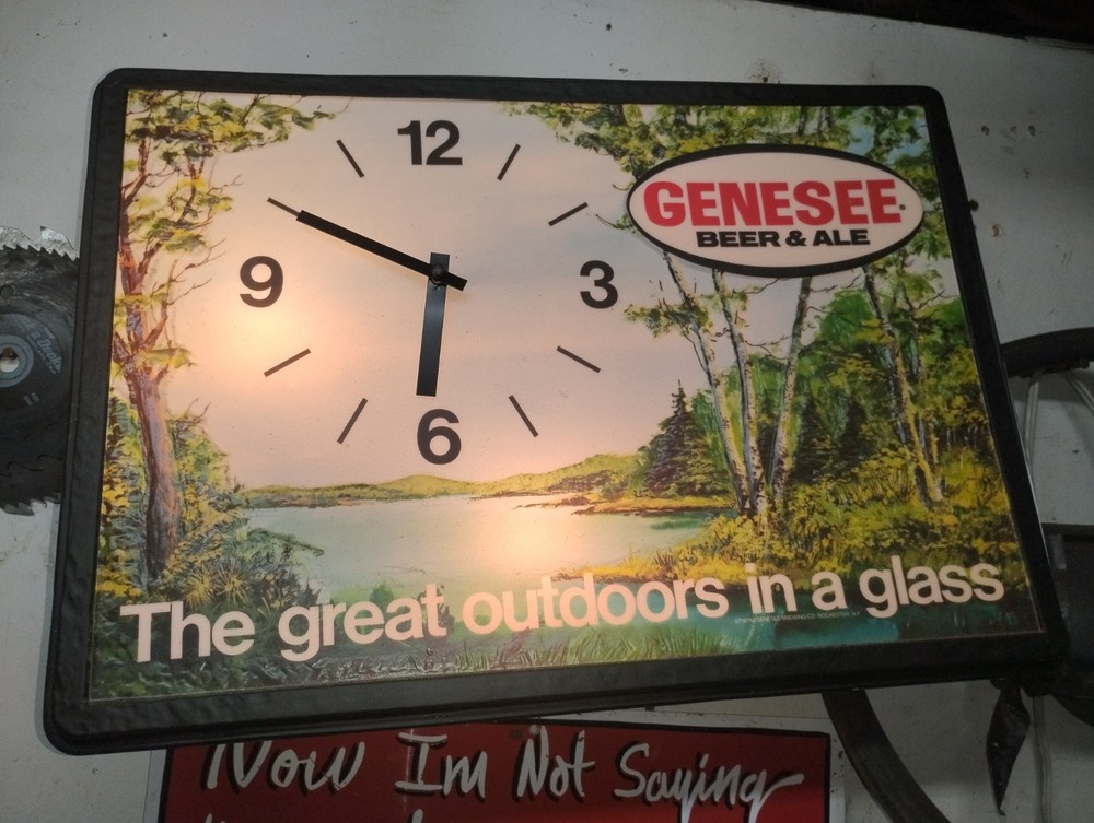 genesee beer clock vintage
