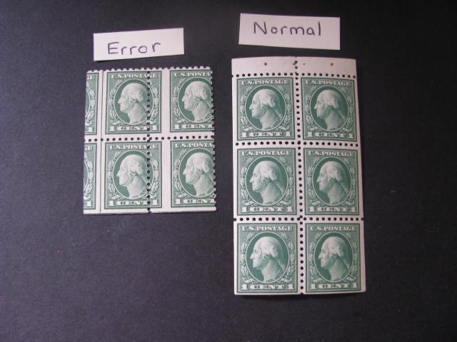 US Stamp Scott # 424 Misperf. Error..Free Domestic Shipping!