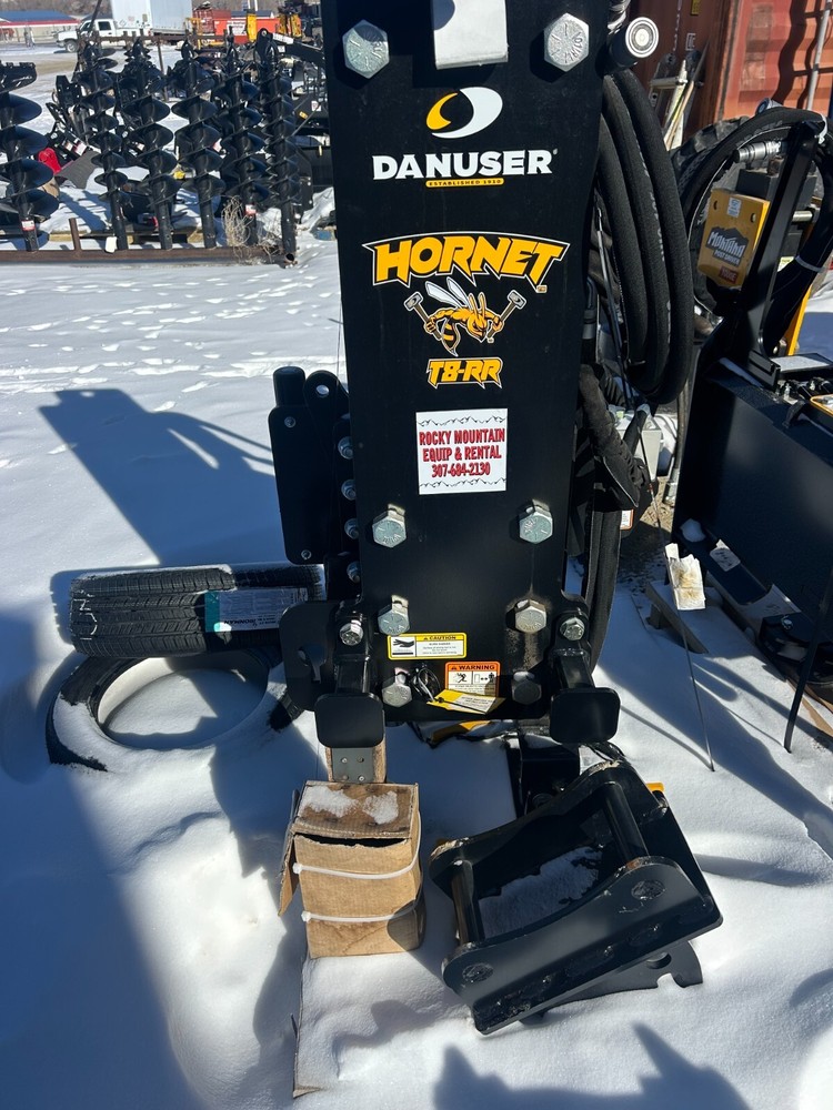 Danuser Hornet T8RR Post Pounder, excavator mount, w/ grapple,