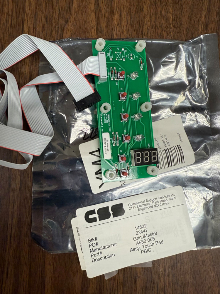 Grindmaster Brewer Touchpad Assy A530-065