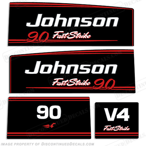 Fits Johnson 90hp V4 Fast Strike Decals