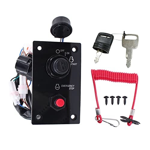 Outboard Top Single Ignition Switch Panel with Key 37100-96J24 37100-96J27