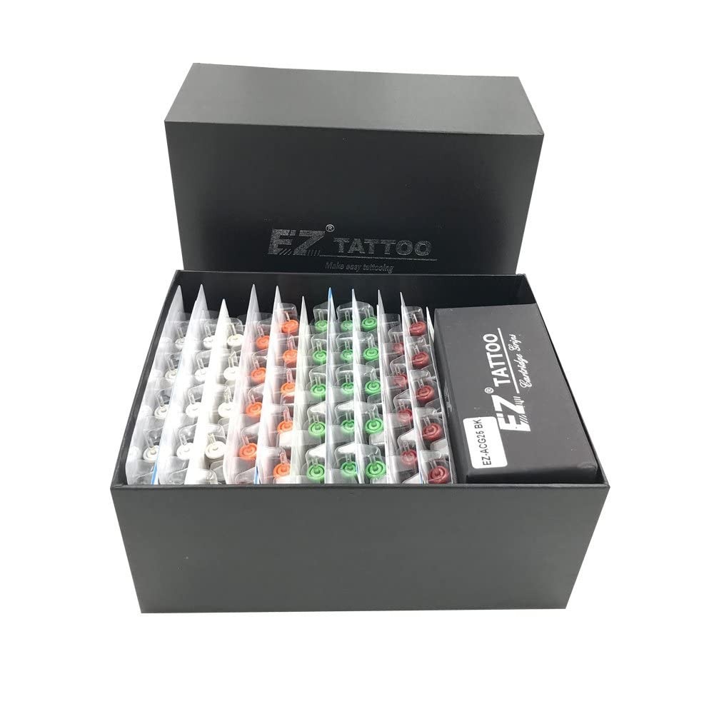 EZ Revolution Tattoo Cartridges 100pc Assorted Bugpin Mixed Needles