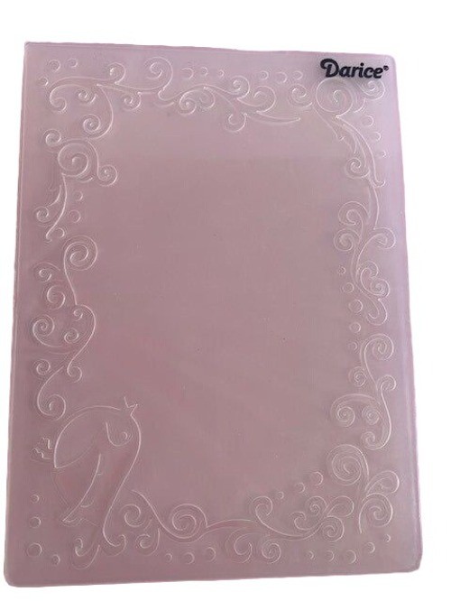 Darice Whimsy Frame Embossing Folder 4x6 Crafting Tool Plastic Decorative Design
