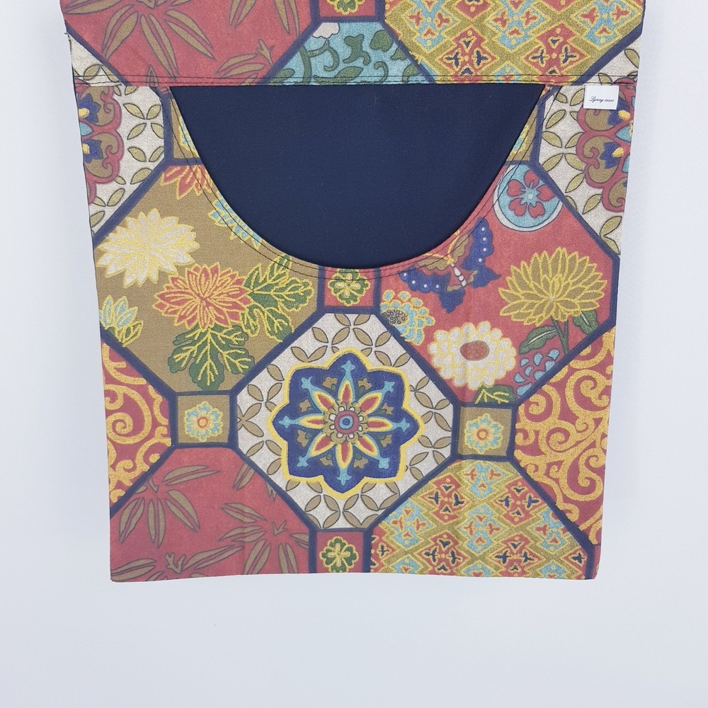 Peg Bag Handmade Gold Red Patterned Front Lined Laundry Clothes Peg Holder