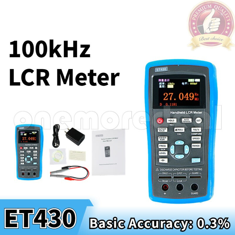 Handheld LCR Meter LCR Tester Capacitance Inductance Meter Frequency 100KHz #OM