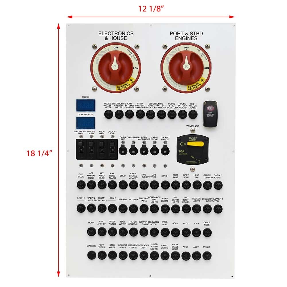 Tiara Yachts Boat Main Distribution Panel 3309321 | 12 VDC White