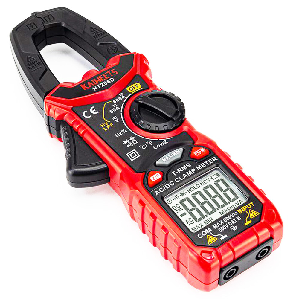 KAIWEETS HT206D Digital Clamp Meter Multi-Functional 6000Count NCV Detection LPF