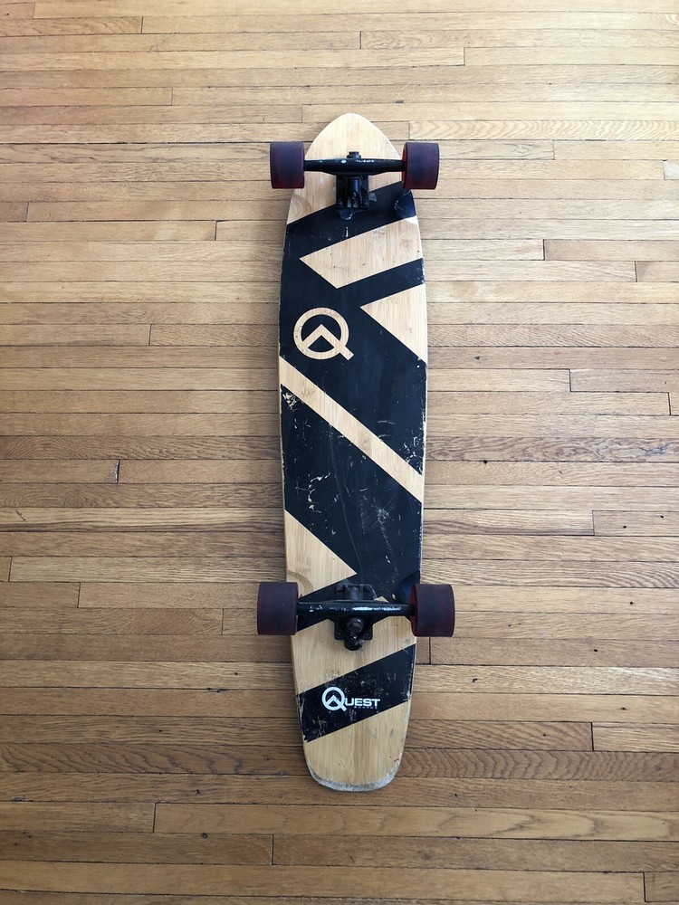 Quest Boards Wood Grain Design Underside 44” LONGBOARD SKATEBOARD