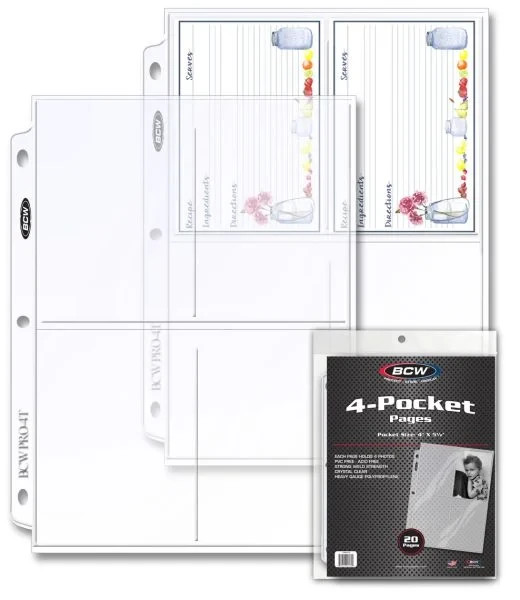 BCW 4-Pocket Pages (20 pages)