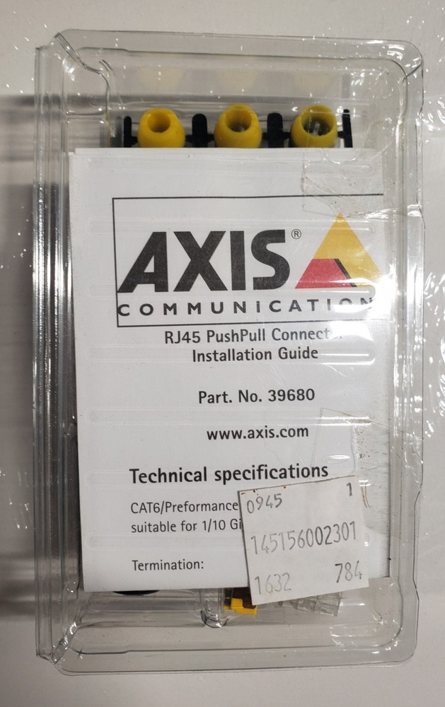 Axis Comm - Surveillance Camera RJ45 Connector Push/Pull Kit 39680 - BRAND NEW