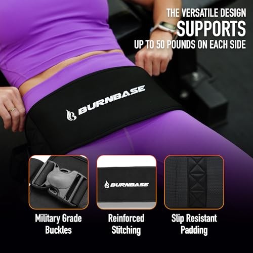 Exercise Hip Thrust Belt with Extra Padding for Weights, Adjustable Band for