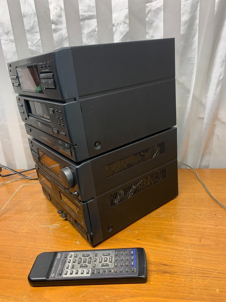 JVC MX-C7 Compact Component Stereo System 6 Disc CD Dual Cassette Player & Tuner