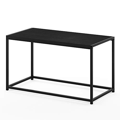 Camnus Modern Living Coffee Table, 15.74 in Rectangular Metal Frame Americano