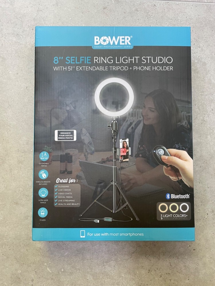 8‘’ Bower Selfie Ring Studio Light **Free Shipping