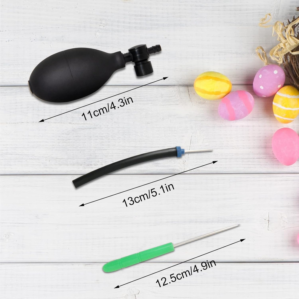 Egg Blowing Pump Kit, One Hole Drill Eggs Shells Empty Tools for Easter Eggshell