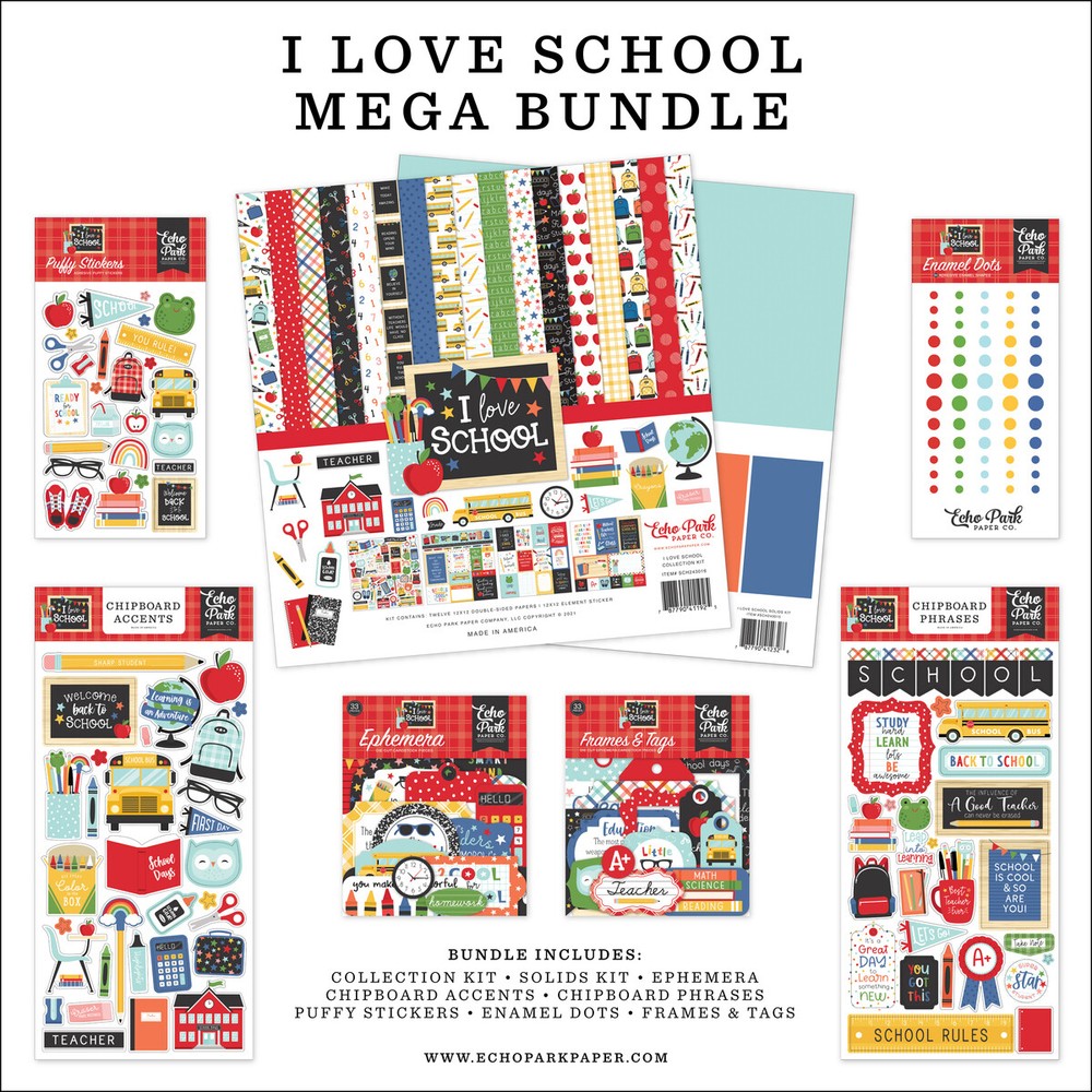 Echo Park Paper I LOVE SCHOOL Mega Bundle