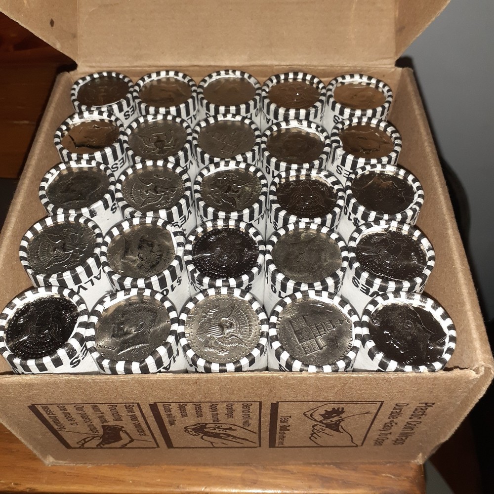 Kennedy Half's - Full Box - Unsearched Bank Rolls, Silver, Proofs, NFC & errors