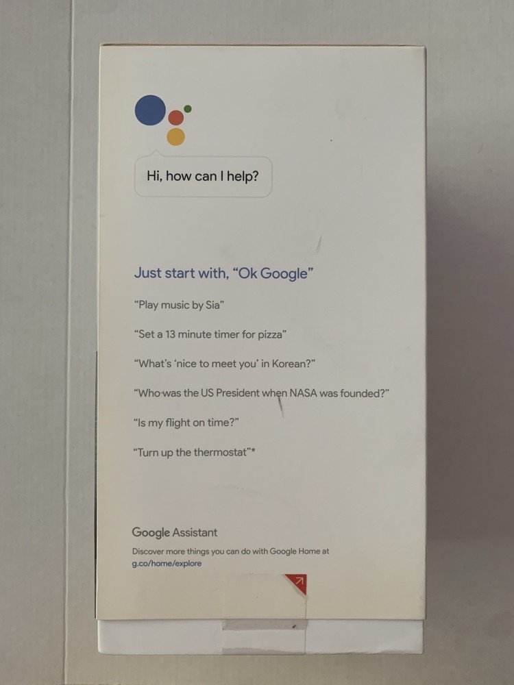 Google Home Smart Assistant - White Slate (US)