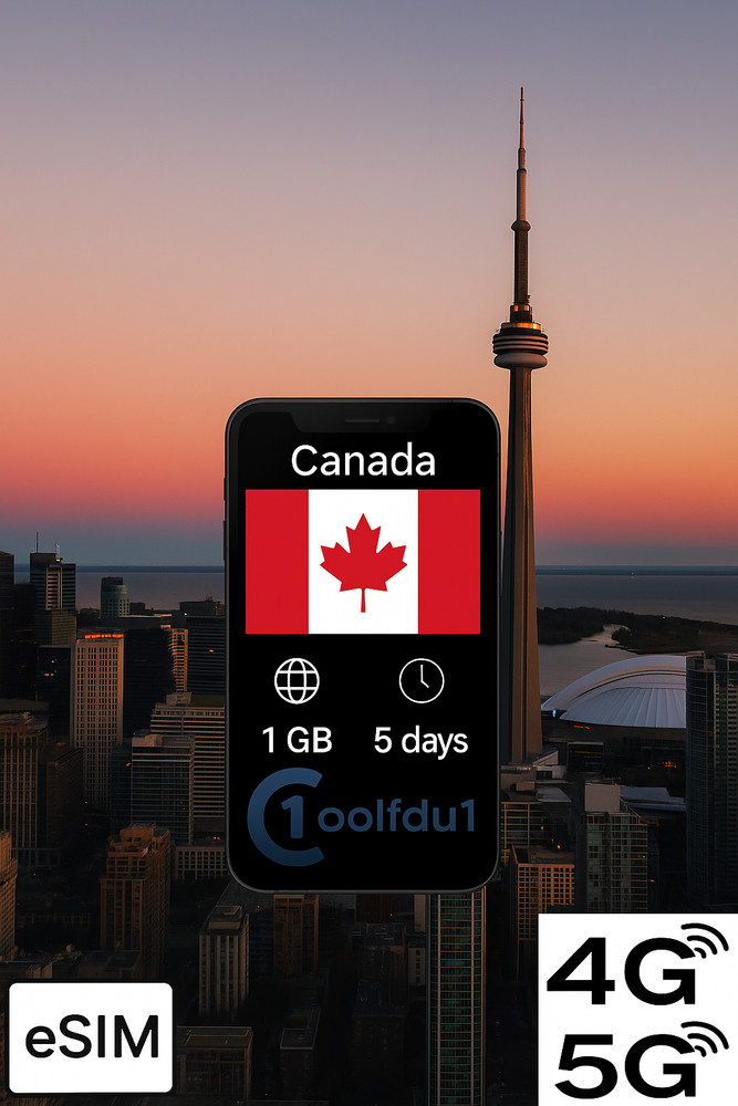 Canada | 1GB | 5 days | Mobile Internet Data eSIM | Fast Delivery