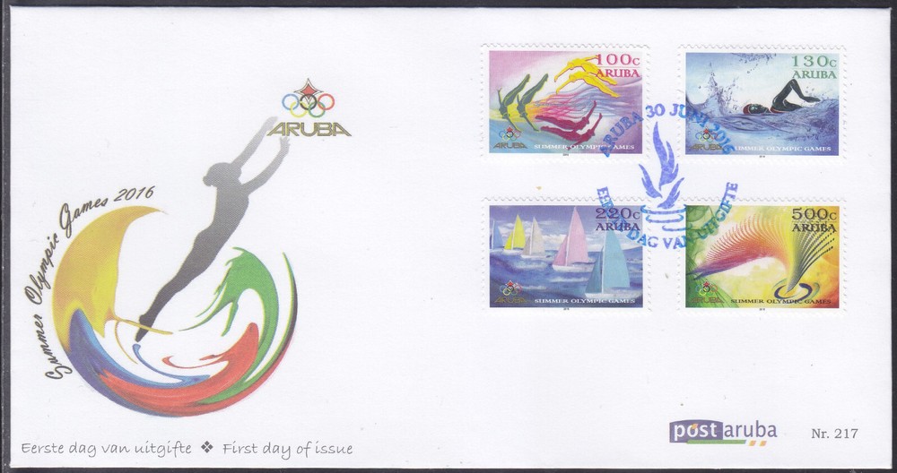 Aruba Issue FDC 2016 (217) Olympic Summergames
