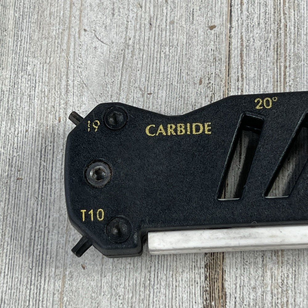 Vintage Camillus Ceramic Carbide Sharpener Multi Tool 4-7/8" Long