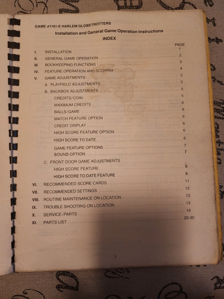 Harlem Globetrotters Pinball Manual