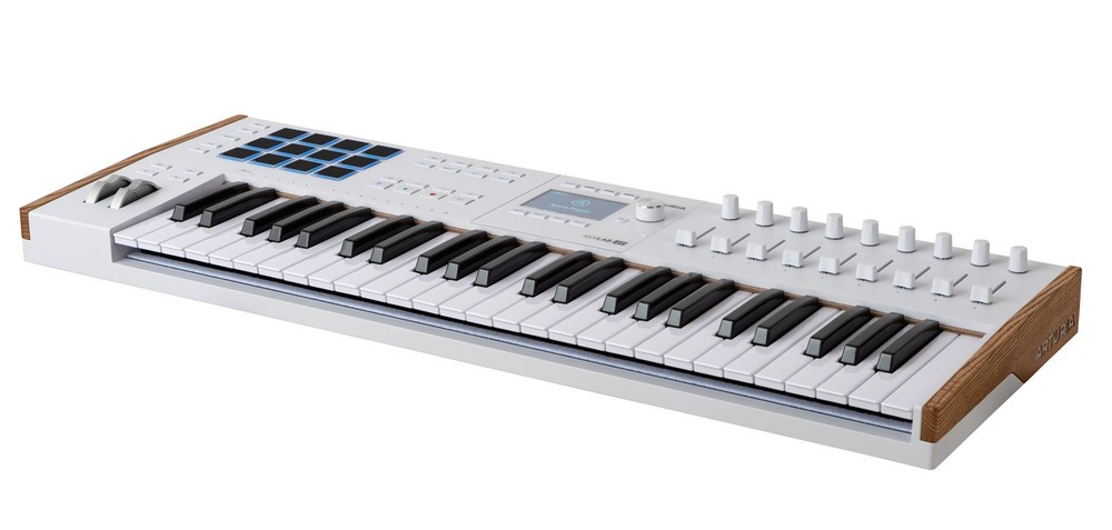 Arturia KEYLAB 49-Key Mk3 White USB Midi Keyboard Controller+Stand+Microphone