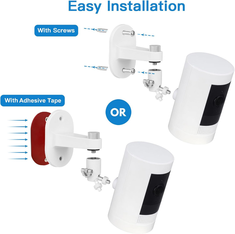 2Pack Adjustable Security Wall Mount Bracket for Stick up Cam & Outdoor Cam Plus
