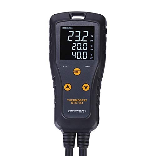 Digital Temperature Controller Simple Stage Thermostat Outlet Heating & 15A