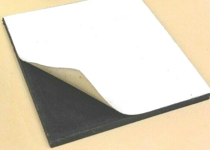 Neoprene Rubber Solid Sheet  Peel-Back Adhesive 1/16"Thick x 12" x 12" Sq Ft