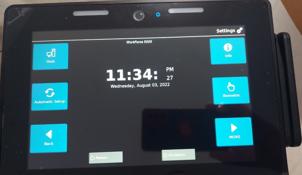 Grosvenor Technology GT10S Workforce Management Terminal with Biometrics reader.