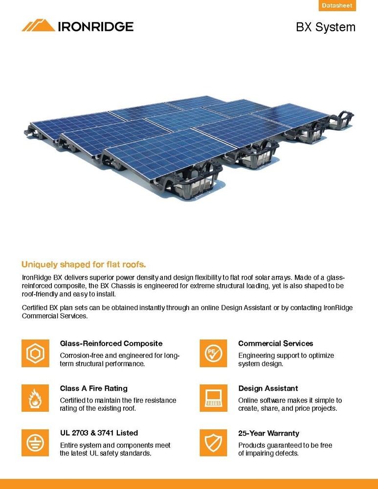 IronRidge BX-BCL-M1 BX Bottom Clamp, Mill