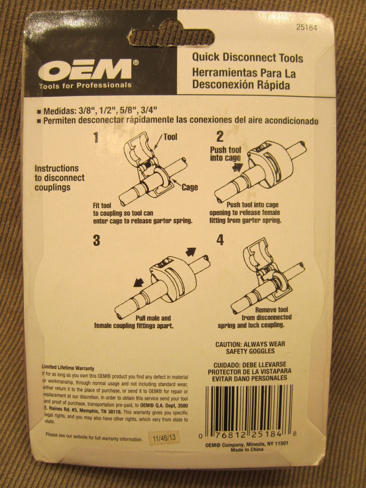 OEM A/C Quick Disconnect Tools - Air Conditioning Spring Lock Coupling Tools