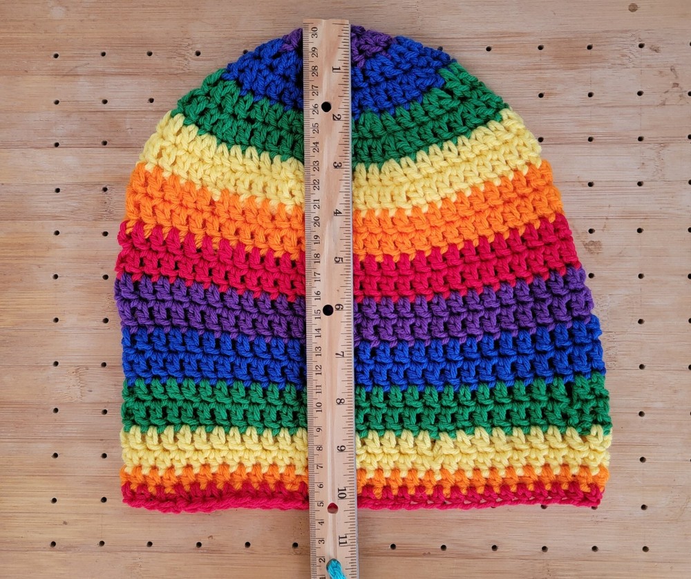 Rainbow Hat Pride Crochet Hand Made Warm Spring Winter Summer Fall Handmade Cap