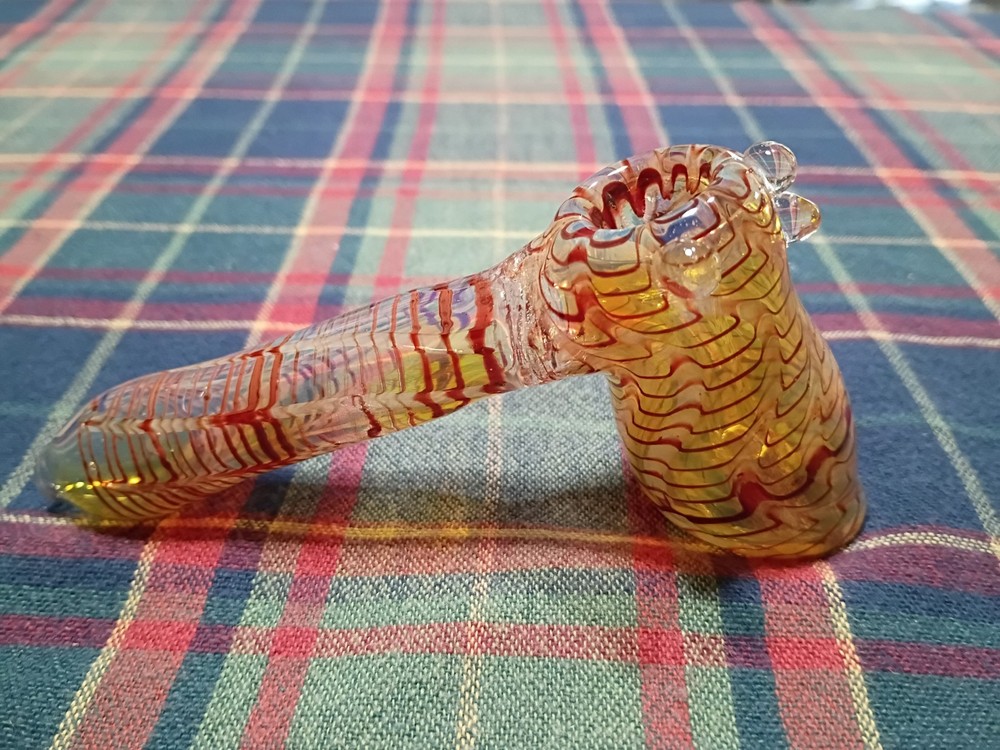 Small Bubbler Pipe Hand Blown Glass