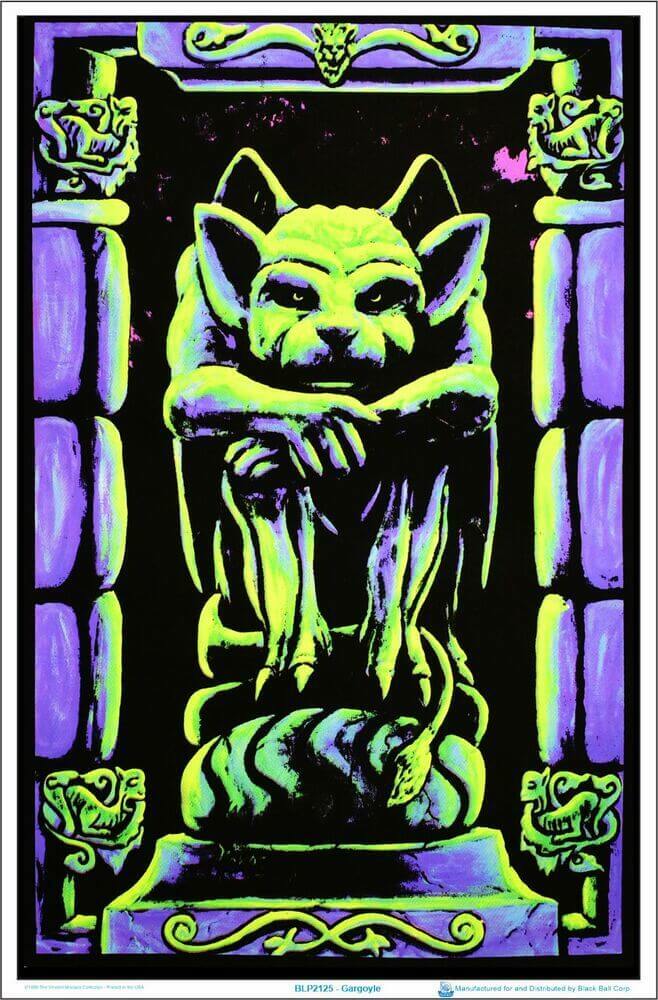 Gargoyle Blacklight Poster 23.5" x 35.5" - Laminated