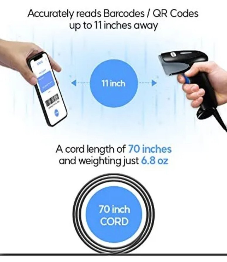 MQ150 - QR Code Reader - QR Code Scanner - 2D Mobile Payment - Handheld - NIB