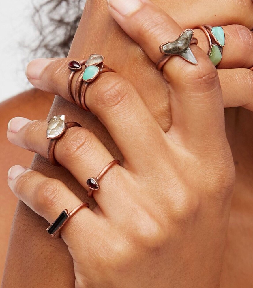 Free People Quartz Raw Stone Stacking Ring By Jessica Kramer HawkHouse