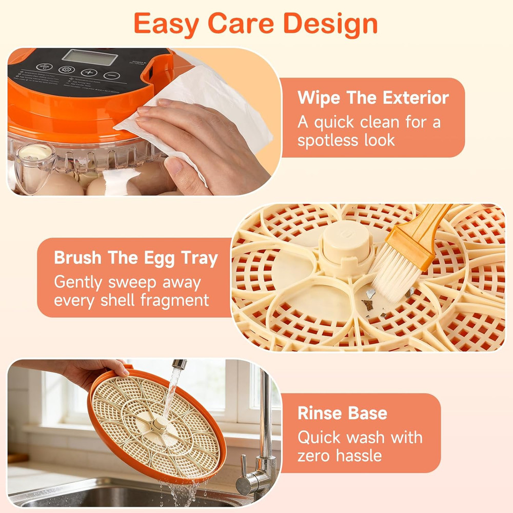 18 Egg Incubators for Hatching Eggs, Automatic Egg Turning and Humidity Control