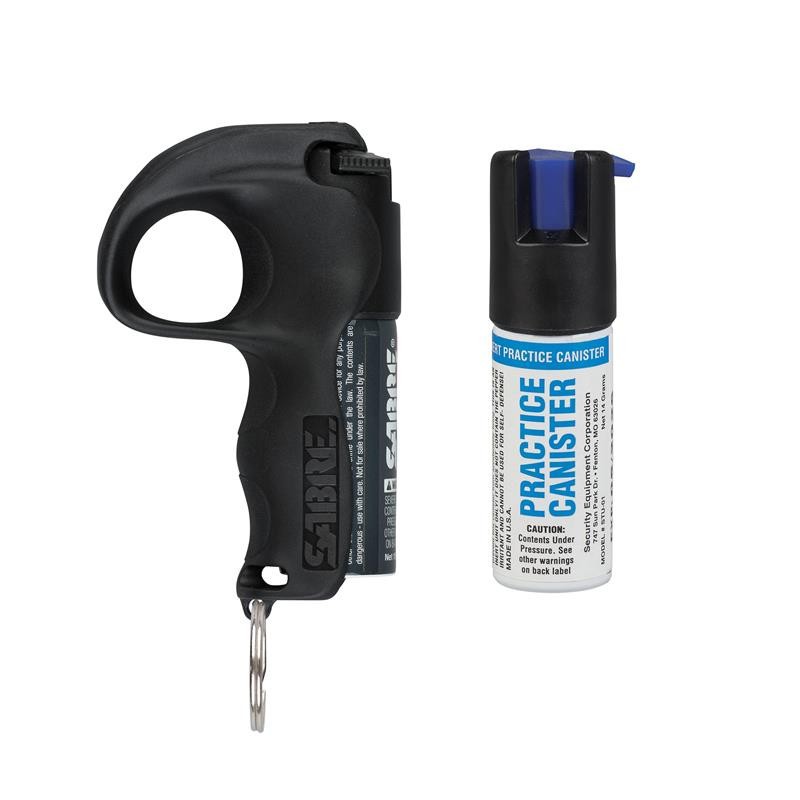 SABRE® Pepper Spray with Quick Grip with Practice Spray, Finger Loop, Keychain