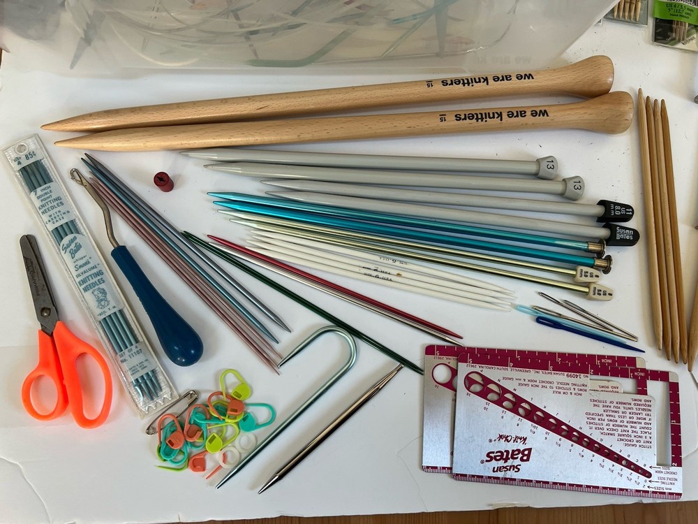 HUGE Knitting Needles Lot New & Preowned Plus Extras
