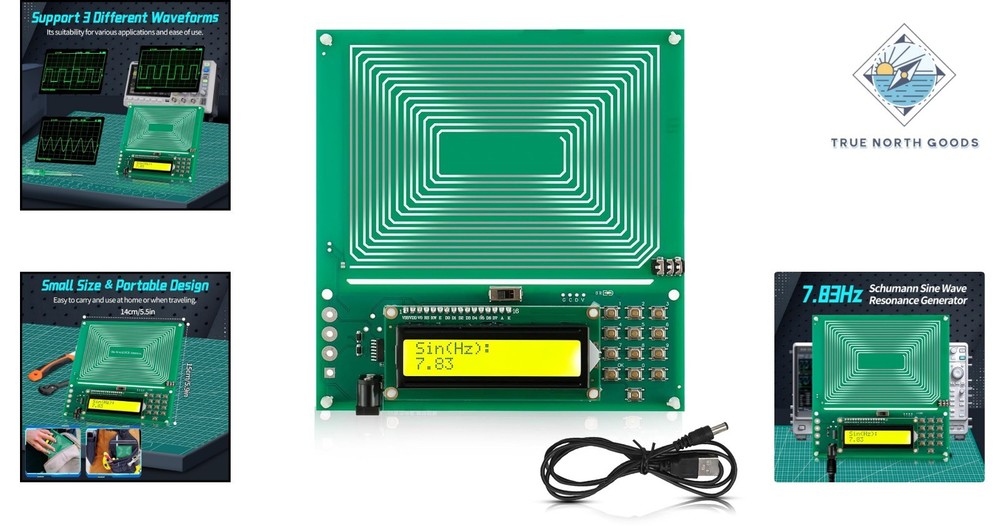 Adjustable Schumann Resonance Generator, Healing Frequency Device, 7.83Hz Freque