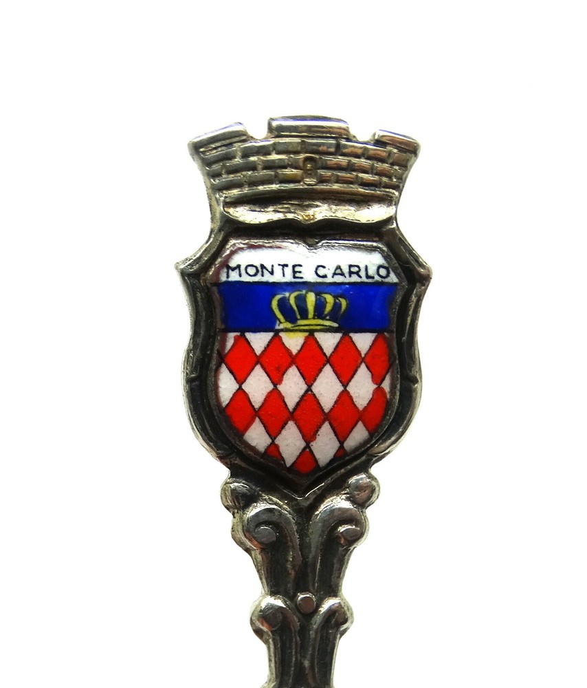MONTE CARLO Germany 800 Purity Silver Souvenir Spoon