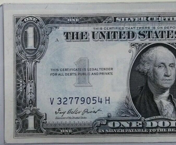 RARE 1935 E silver certificate Back on Front GHOST INK ERROR NOTE for collection