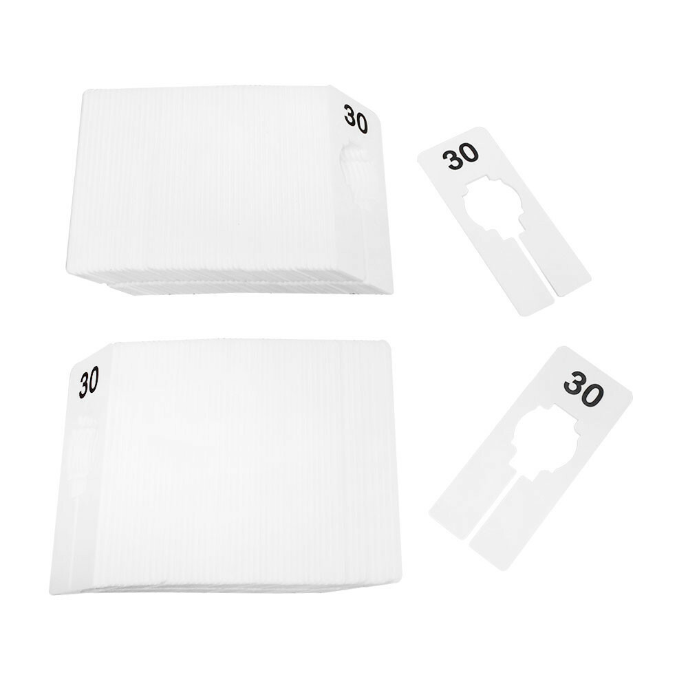 10PCS WHITE Rectangular Plastic SIZE 30 Dividers Hangers Retail Clothing 2" x 5"