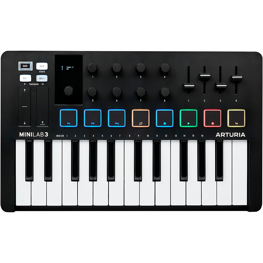 Arturia MiniLab 3 Hybrid Keyboard Controller Black