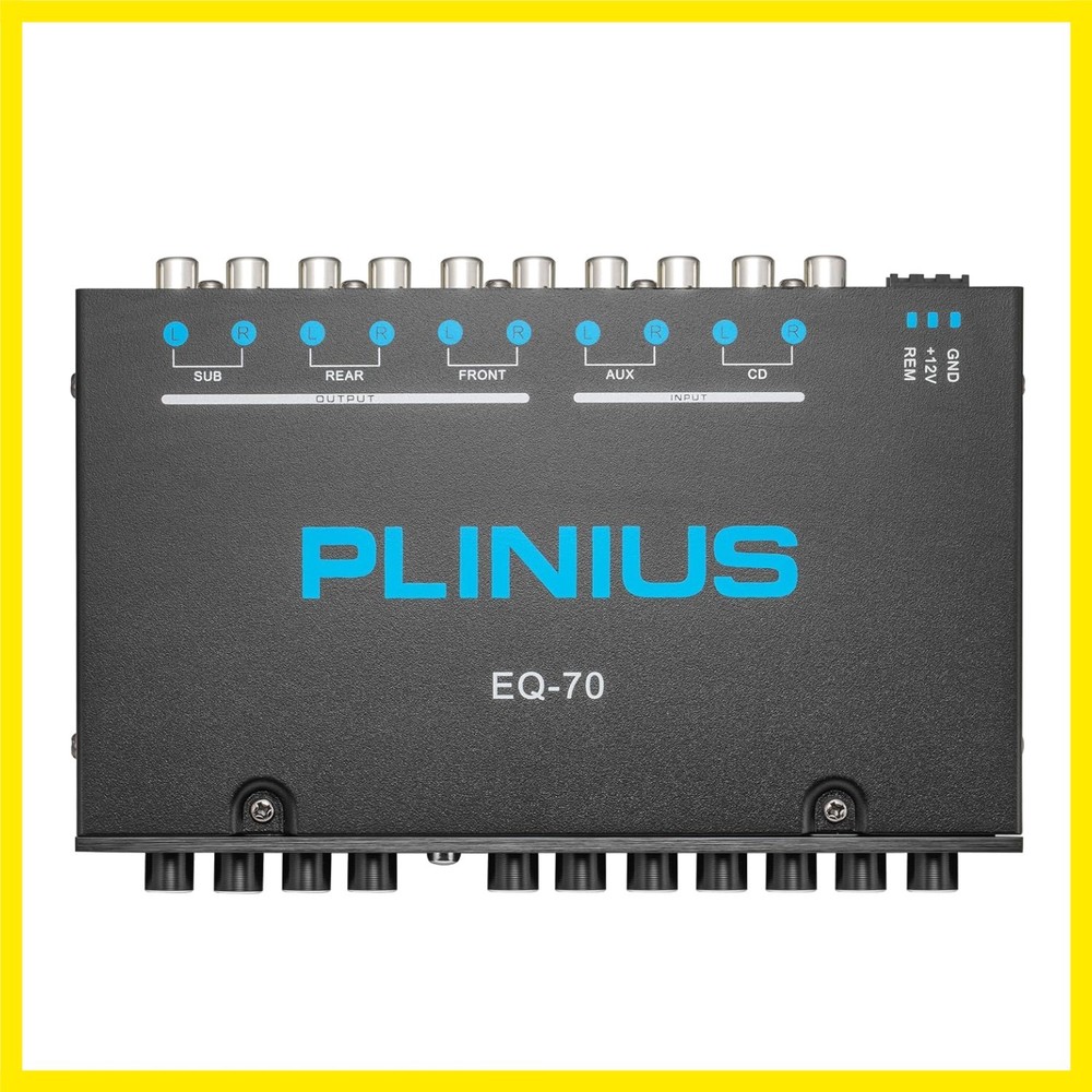 7-Band Car Audio Equalizer 1/2 DIN Pre-Amp，with CD/AUX Input Select Switch，Su...