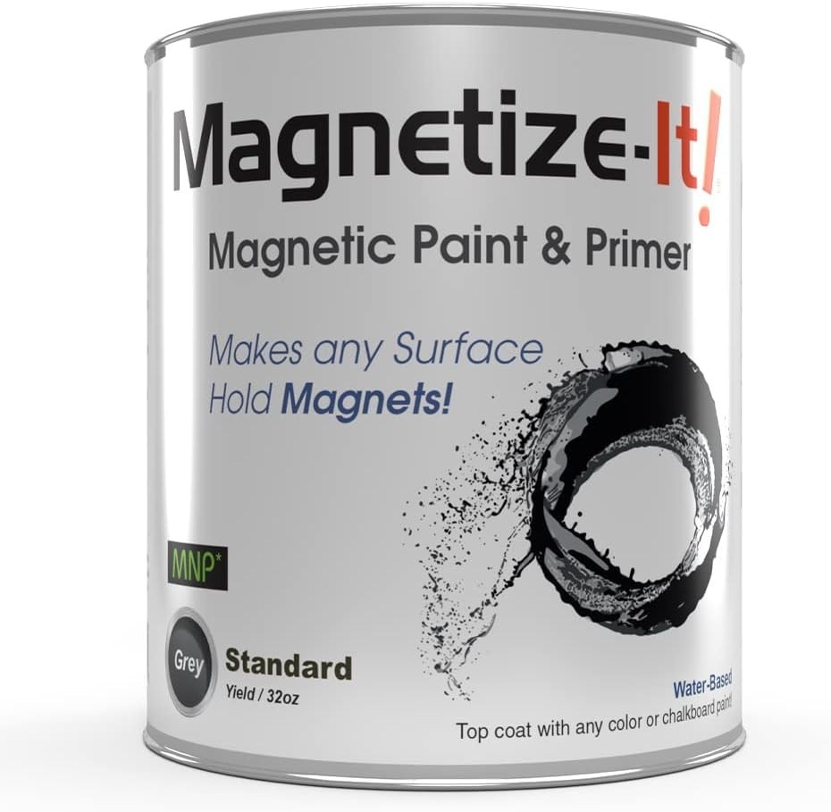 Magnetic Paint & Primer Water Based – Standard Yield 32oz,