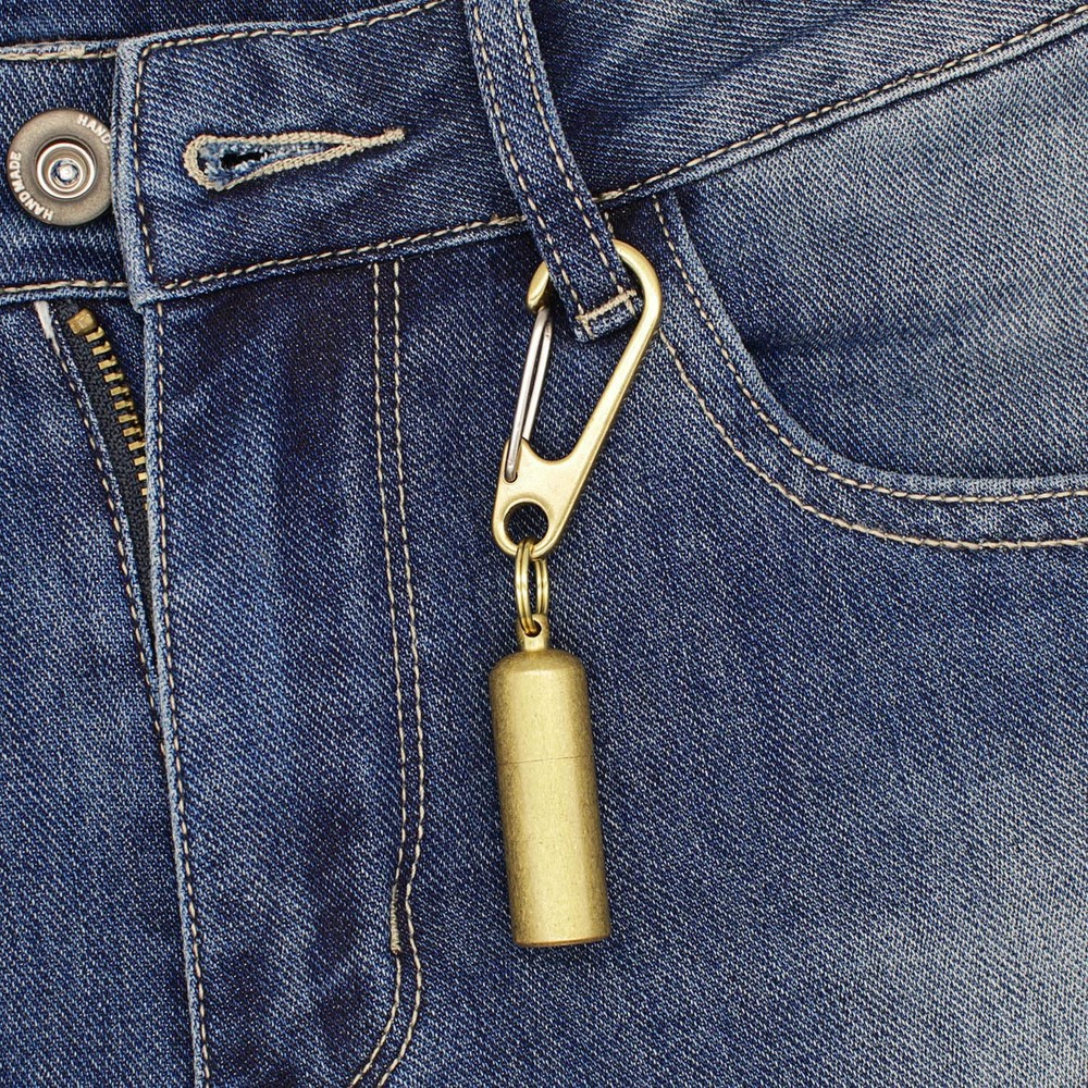 PPFISH Mini Brass Lighter - EDC Peanut Keychain - Waterproof Fire...